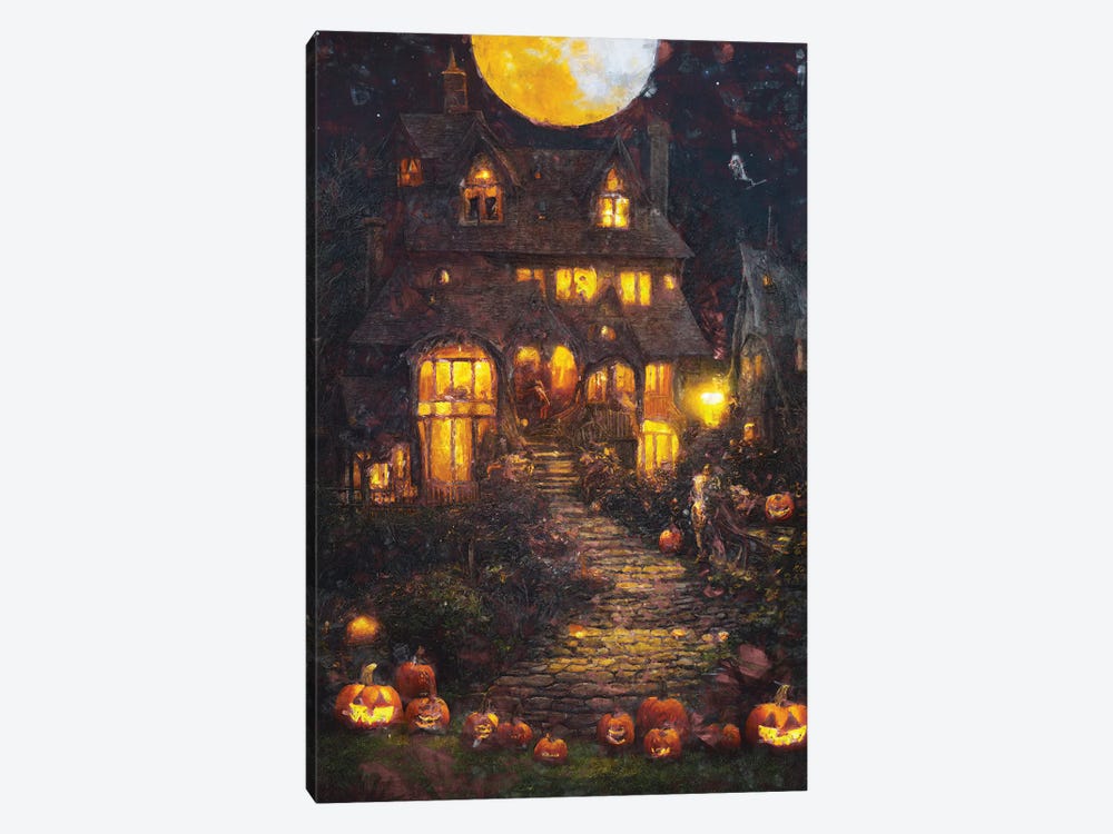 Halloween At The Witch's House by Maximiliano Casal 1-piece Art Print