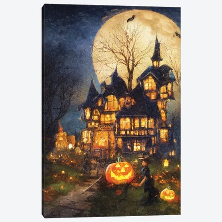 Halloween Time Canvas Print #MXC131} by Maximiliano Casal Canvas Artwork