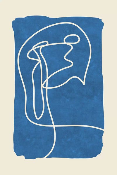 Sophisticated Lines On Blue IV