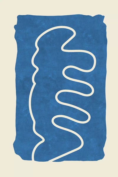 Sophisticated Lines On Blue VIII