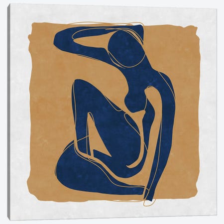 Nude Blue Woman 3 Canvas Print #MXC49} by Maximiliano Casal Art Print