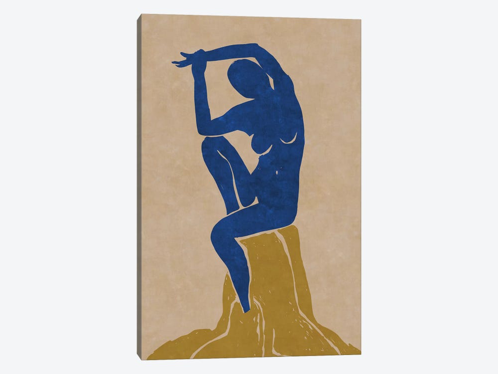 Nude Blue Woman 2 by Maximiliano Casal 1-piece Canvas Art Print