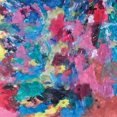 Abstract Cloe by Maximiliano Casal framed canvas print