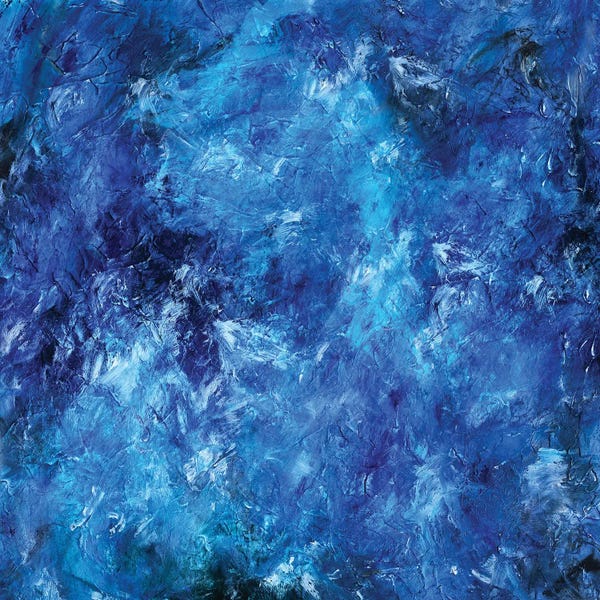 Minimalist Paintings: Deep Sea Blue by Maximiliano Casal