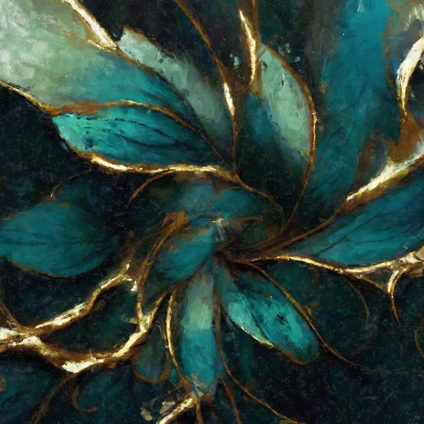 Teal Abstract Art: I Got It by Maximiliano Casal