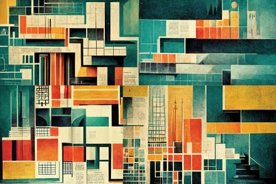 The Structure Of Art by Maximiliano Casal framed canvas print