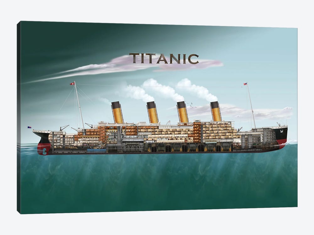 The Titanic by Max Ellis 1-piece Canvas Print