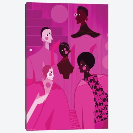 50 Shades Of Pink Canvas Print #MXL10} by Le Minh Art Print