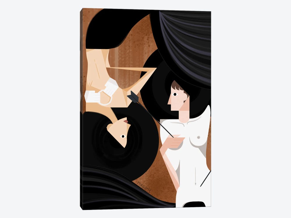 2 People by Le Minh 1-piece Canvas Print