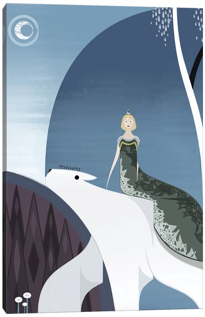 A Journey  Back To Her Kingdom Canvas Art Print - Polar Bear Art