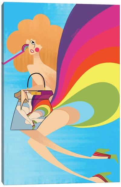 Girl And Fendi Canvas Art Print - LGBTQ+ Art