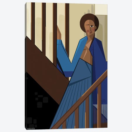 Woman Walking The Stairs Canvas Print #MXL51} by Le Minh Canvas Art Print