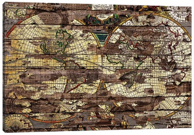 Secret Map Canvas Art Print - Antique World Maps