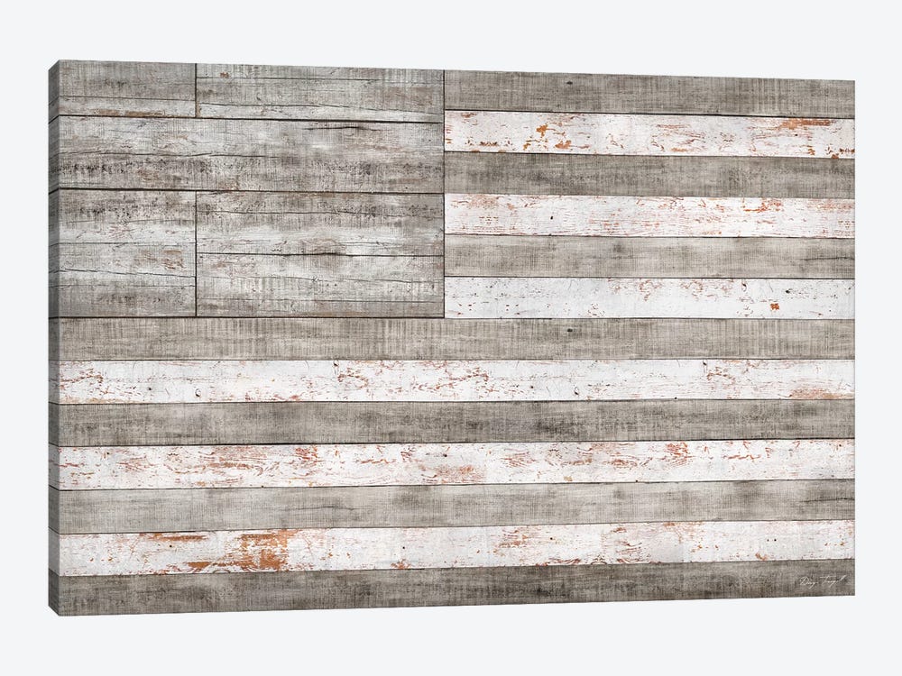 Stars & Stripes in White by Diego Tirigall 1-piece Canvas Wall Art