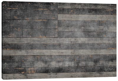 Stars & Stripes in Black Canvas Art Print - American Décor