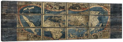 Panoramic Old World Canvas Art Print - Best Selling Map Art