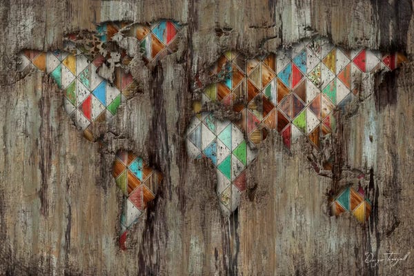 Globes: My Geometric World Map by Diego Tirigall