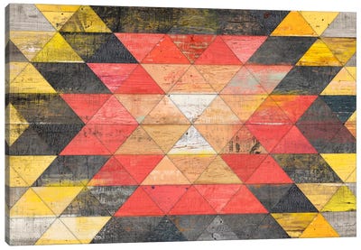 Reclaimed Triangle Pattern Canvas Art Print - Tribal Patterns