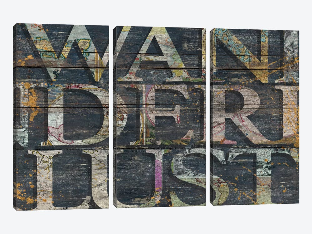 Reclaimed Wanderlust by Diego Tirigall 3-piece Canvas Print