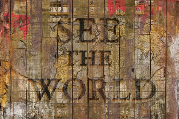 Kids Nautical Art: See The World by Diego Tirigall
