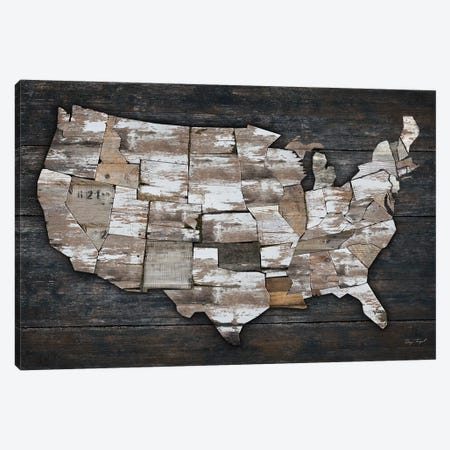 USA Map II Canvas Print #MXS129} by Diego Tirigall Canvas Artwork