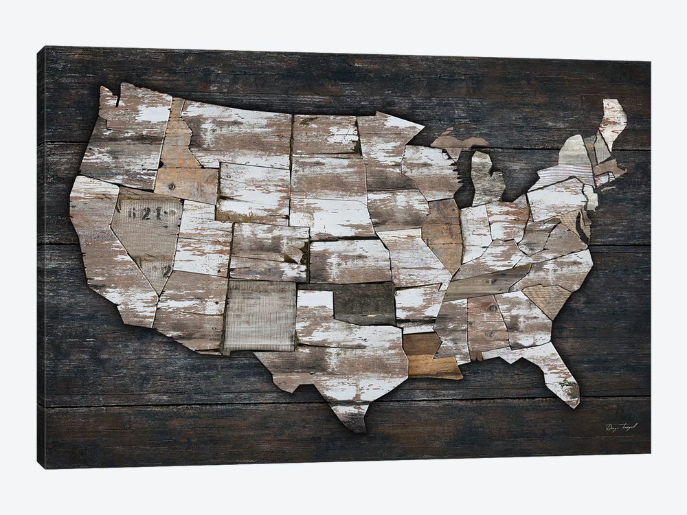 USA Map II by Diego Tirigall 1-piece Art Print