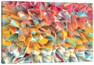 Kaos Summer Canvas Art Print - Geometric Abstract Art