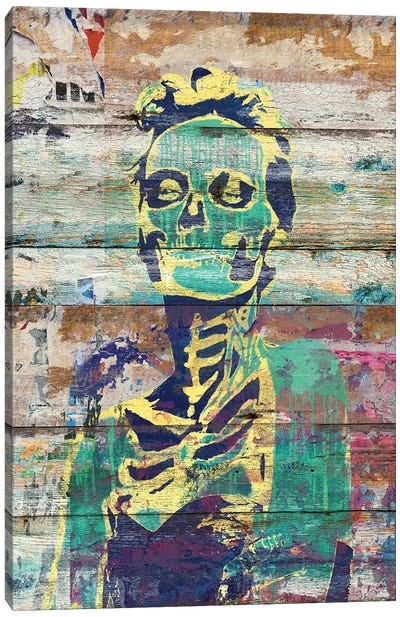 Life And Death (Sugar Skull Girl) Canvas Art Print - Skull Art