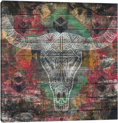 Ancestors (Cow Skull) Canvas Art Print - Diego Tirigall