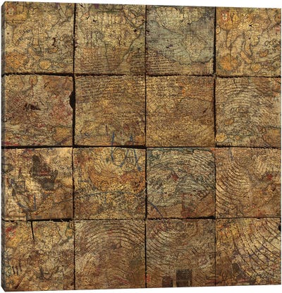 Deconstruction (Map Squares) Canvas Art Print - Diego Tirigall