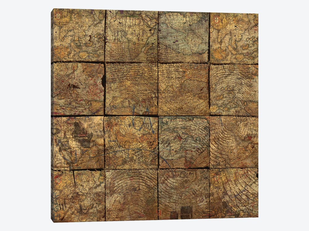 Deconstruction (Map Squares) by Diego Tirigall 1-piece Art Print