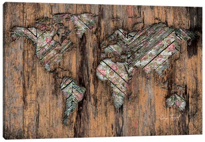 The Divided Continent Canvas Art Print - World Map Art