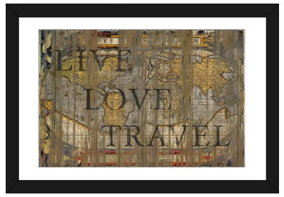 Live Love Travel Paper Art Print - Maps