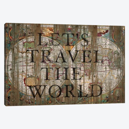 Let's Travel The World Canvas Print #MXS169} by Diego Tirigall Canvas Wall Art