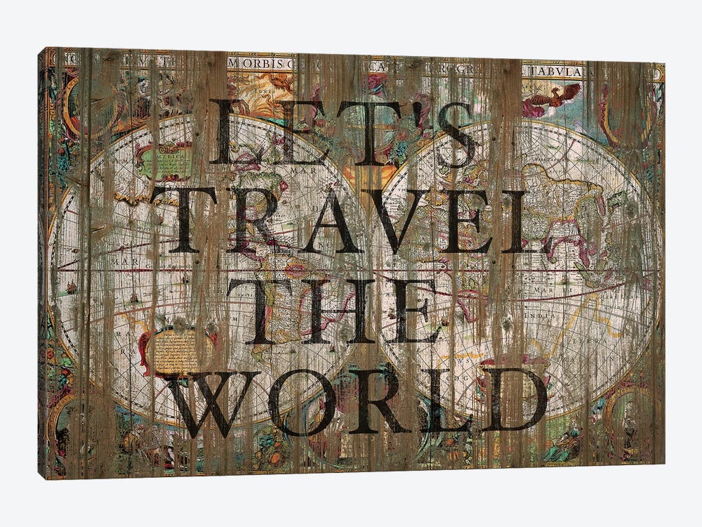 Let's Travel The World 1-piece Canvas Print