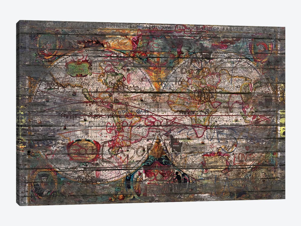 Old Map by Diego Tirigall 1-piece Canvas Wall Art