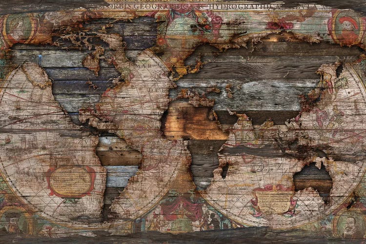 Reclaimed Map by Diego Tirigall wall art