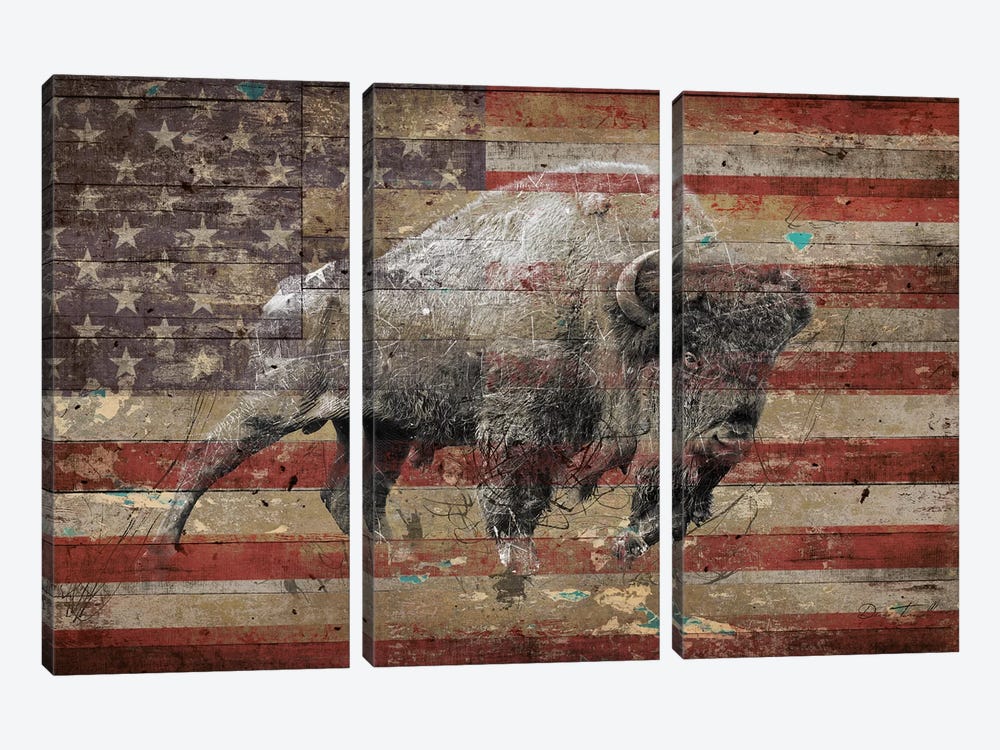 American Bison II by Diego Tirigall 3-piece Canvas Art Print