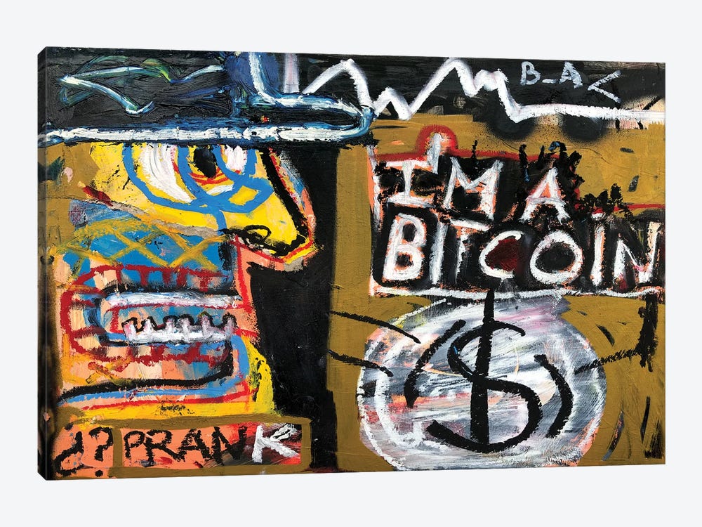I'm a Bitcoin by Diego Tirigall 1-piece Canvas Art Print