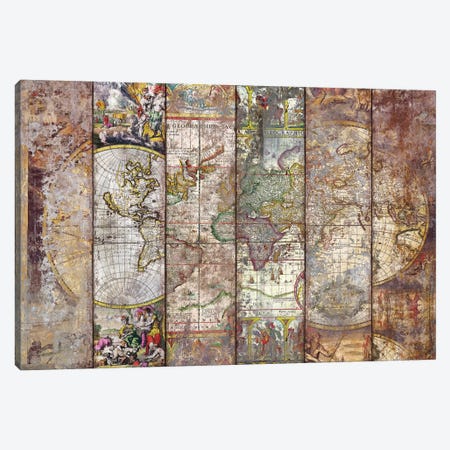 Old Times (World Map) I Canvas Print #MXS194} by Diego Tirigall Canvas Wall Art
