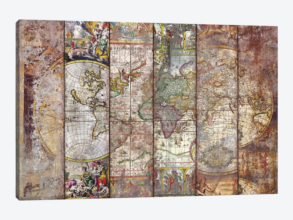 Old Times (World Map) I by Diego Tirigall 1-piece Art Print