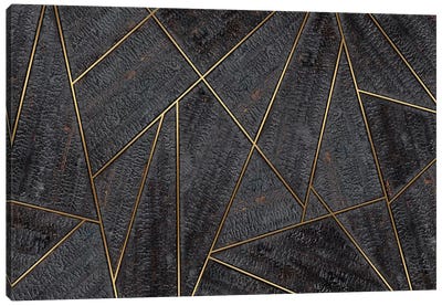 Nordic Yakisugi Canvas Art Print - Geometric Art