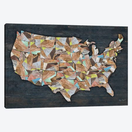 USA Geometry States Map Canvas Print #MXS207} by Diego Tirigall Canvas Art