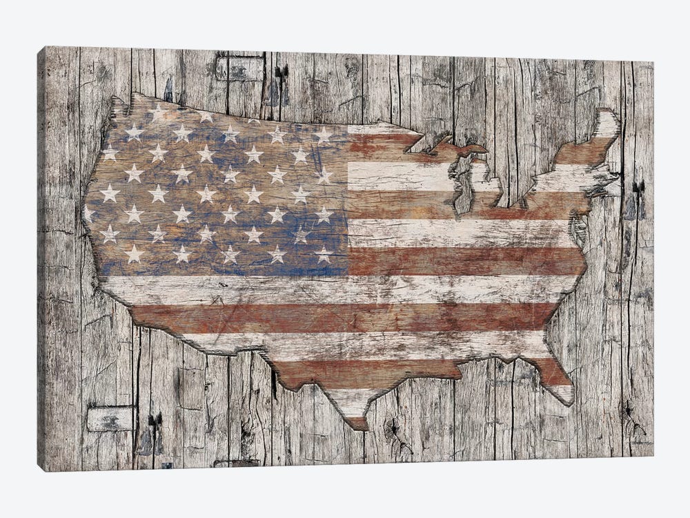 USA Map Life by Diego Tirigall 1-piece Canvas Artwork