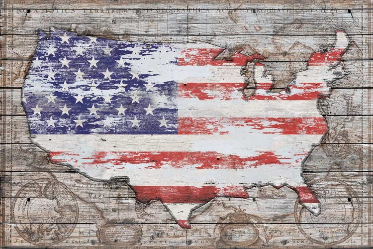 USA Map Old America