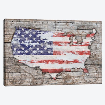 USA Map Old America Canvas Print #MXS225} by Diego Tirigall Canvas Artwork