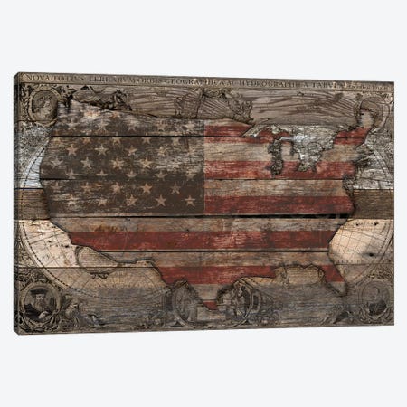 USA Map Old Country Canvas Print #MXS226} by Diego Tirigall Canvas Artwork