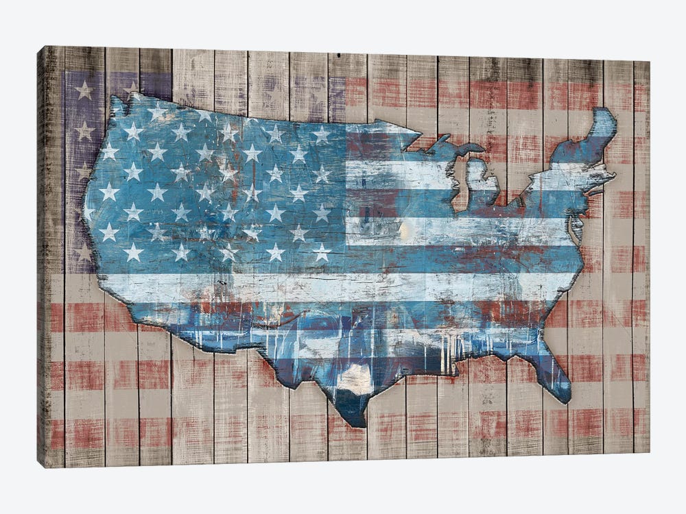 USA Map Sky by Diego Tirigall 1-piece Canvas Print