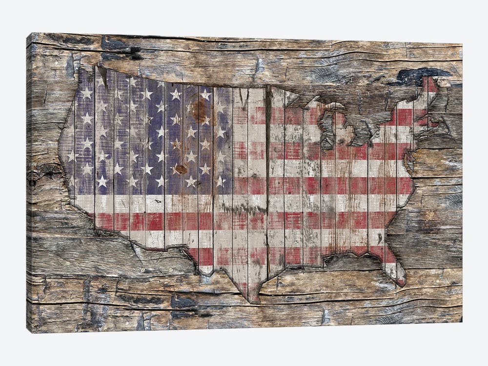 USA Map Western North America by Diego Tirigall 1-piece Art Print