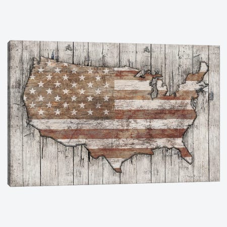 USA Map White Canvas Print #MXS233} by Diego Tirigall Canvas Wall Art